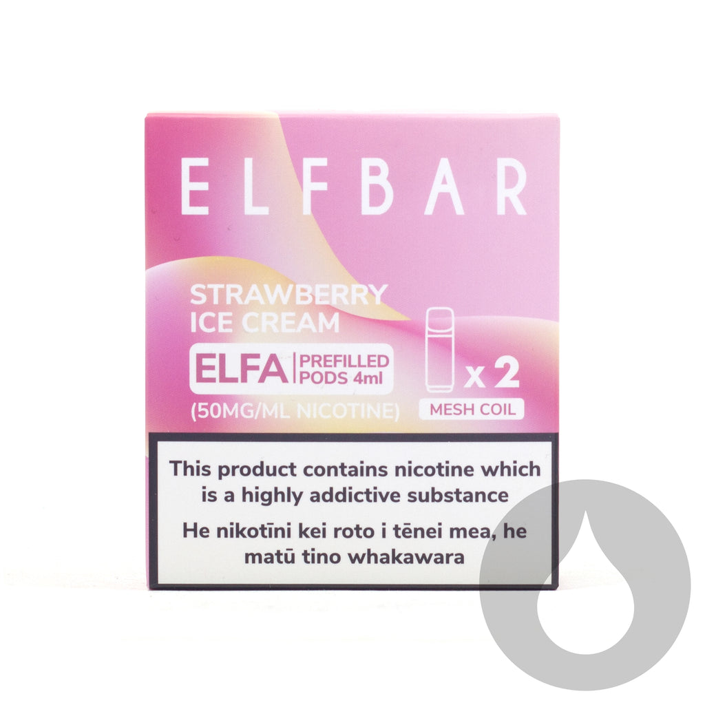 Elfbar ELFA Prefilled Replacement Pods - 2 Pack - Strawberry Ice Cream ...